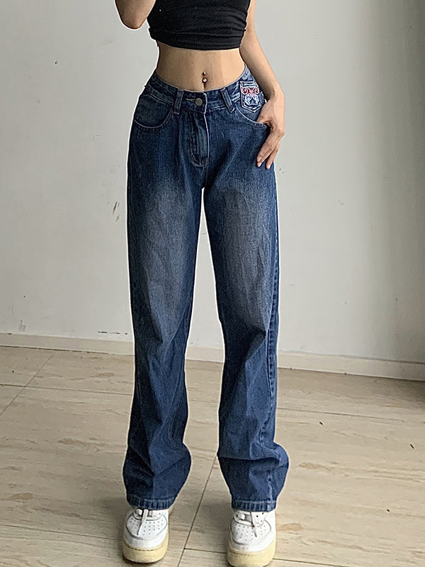 Straight Loose Wide Leg Mopping Pants Shopvhs.com