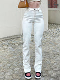 Straight-leg Jeans with Slits Shopvhs.com