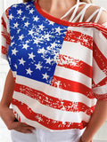 Strapless American Flag Cutout T-shirt Shopvhs.com