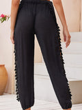 Tassel Detail Split Thigh Cover Up Pants Shopvhs.com