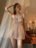 Temptation Dew Breast Mesh Suspender Skirt Shopvhs.com