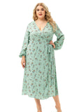 The New Long Sleeve Floral Split Dress Shopvhs.com