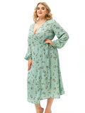 The New Long Sleeve Floral Split Dress Shopvhs.com