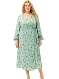 The New Long Sleeve Floral Split Dress Shopvhs.com