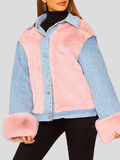 Thick Plush Denim Stitching Thermal Jacket Shopvhs.com