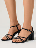 Thin Strap Chunky Heel Sandals Shopvhs.com