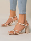 Thin Strap Chunky Heel Sandals Shopvhs.com