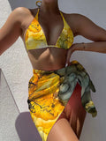 Tie-Dye Mesh Swimsuit Three-Piece Bikini Shopvhs.com