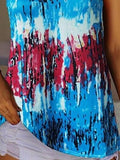 Tie-Dye Printed Crew Neck Sleeveless Tank Top Shopvhs.com