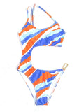 Tie-dye Cut-out One-piece Swimsuit Shopvhs.com