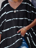 Tie-dye Print Pullover Bat Sleeve T-shirt Shopvhs.com