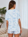 Tie-dye Print Top & Shorts Home Suit Shopvhs.com