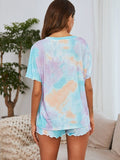 Tie-dye Print Top & Shorts Home Suit Shopvhs.com