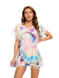 Tie-dye Printing Cover Up Skirt Shopvhs.com