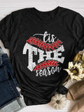 Tis The Season Print Short Sleeve T-shirt Shopvhs.com