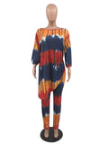 Two Pieces Set Contrast Color Loose Irregular Hem Tie Dye T-Shirt Shopvhs.com