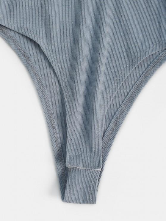 Two Tone Ribbed Snap Crotch Bodysuit Shopvhs.com