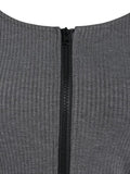 Two Way Zipper Asymmetric Ribbed Cardigan Shopvhs.com
