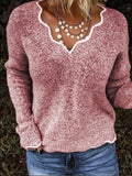 V-Neck Casual Cute Knitted Sweater Shopvhs.com