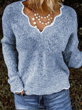 V-Neck Casual Cute Knitted Sweater Shopvhs.com