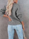 V-Neck Single-Breasted Long Sleeve Sweater Cardigan Shopvhs.com
