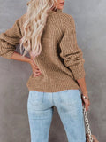 V-Neck Single-Breasted Long Sleeve Sweater Cardigan Shopvhs.com