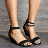 Wedge Heel Buckle Open Toe Roman Sandals Shopvhs.com