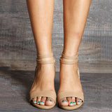 Wedge Heel Buckle Open Toe Roman Sandals Shopvhs.com