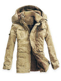 Winter Hooded Zipper Mid-Length Thermal Coats For Men Shopvhs.com