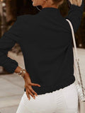 Zip Embellished Long Sleeve Jacket Shopvhs.com