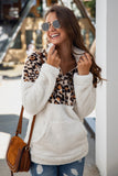 Color Block Zip Fluffy Sweatshirt