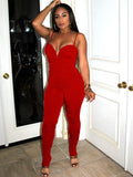 Spaghetti Strap Butt Lifting Ruched Bodycon Jumpsuits