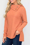 Light Knit Turtleneck Solid Color Sweater