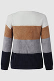 Puffy Color Block Slim Sweatshirt