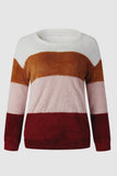 Puffy Color Block Slim Sweatshirt