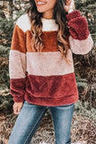 Puffy Color Block Slim Sweatshirt