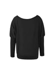 Solid Color Drop Shoulder Sweater - Blanchedalmond