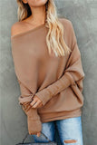 Solid Color Drop Shoulder Sweater