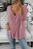 V Neck Casual Sweater