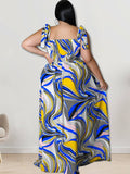 Sleevelees Casual Printed Maxi Dresses
