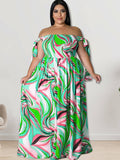 Sleevelees Casual Printed Maxi Dresses