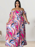 Sleevelees Casual Printed Maxi Dresses