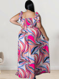 Sleevelees Casual Printed Maxi Dresses