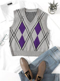 Argyle Knit Sweater Vest Shopvhs.com