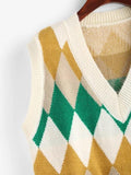 Argyle Knitted Preppy Sweater Vest Shopvhs.com