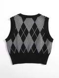 Argyle Pattern Sweater Vest Shopvhs.com