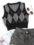 Argyle Pattern Sweater Vest Shopvhs.com