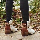 Back Lace-Up Chunky Heel Boots Shopvhs.com