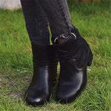 Back Lace-Up Chunky Heel Boots Shopvhs.com