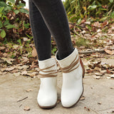 Back Lace-Up Chunky Heel Boots Shopvhs.com
